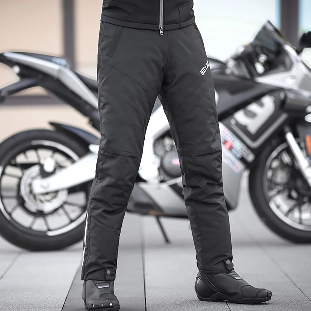 EiZ EY-03 CE Level 2 Winter Motorcycle Quick Release Pants – Waterproof, Windproof, Reflective Riding Trousers