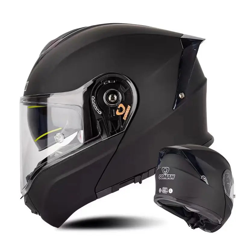 SOMAN SM965 Flip-Up Motorcycle Helmet – Double Visor Riding Protection
