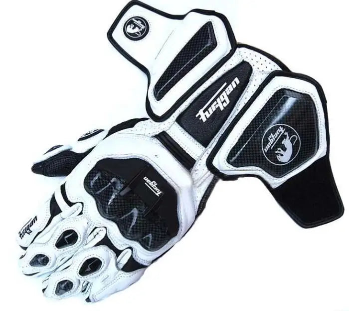 Genuine Leather Full Finger Motorcycle Riding Gloves