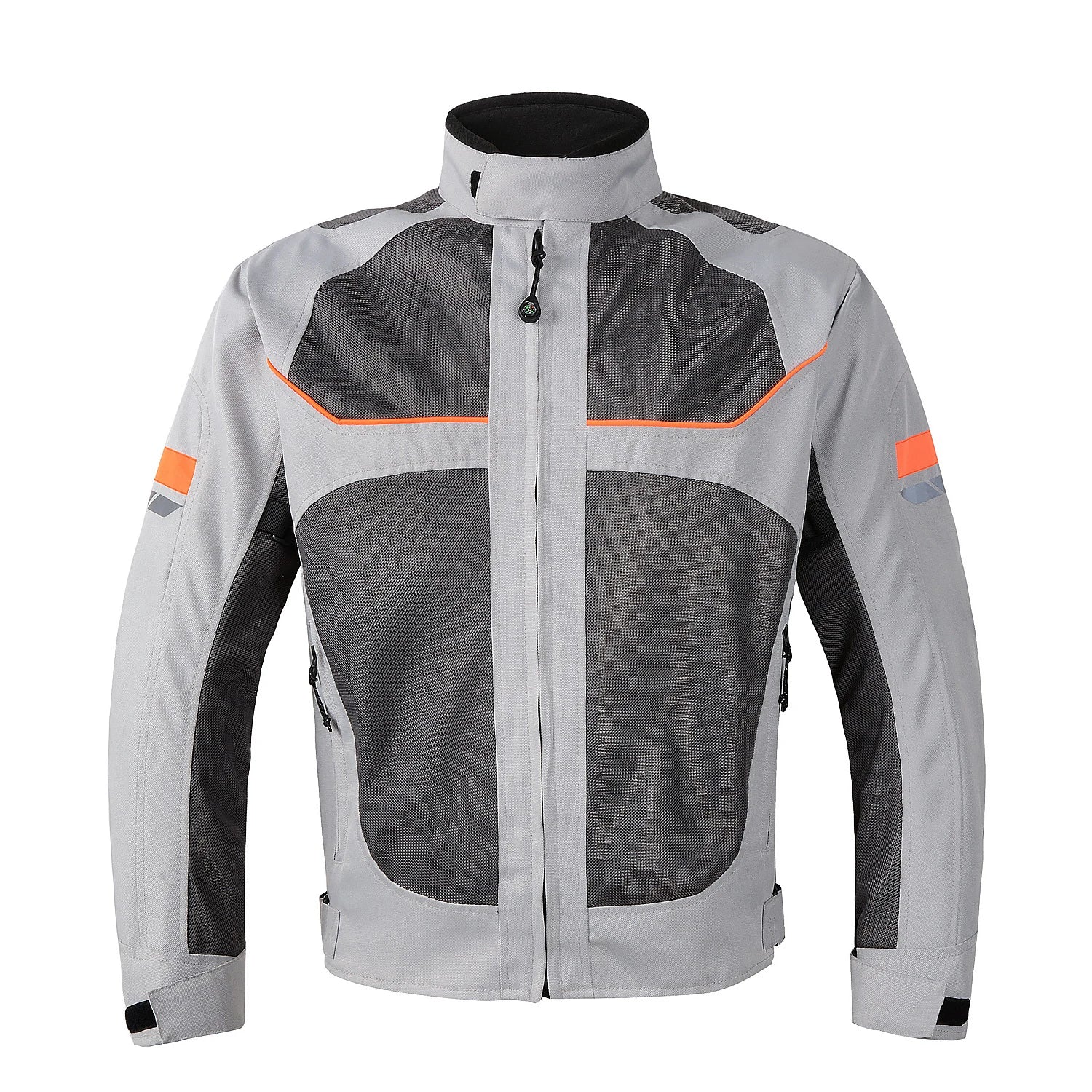 VEMAR Summer Breathable Motorcycle Jacket – CE Shoulder + Elbow Pads, Oxford + Mesh, Full-Body Reflective