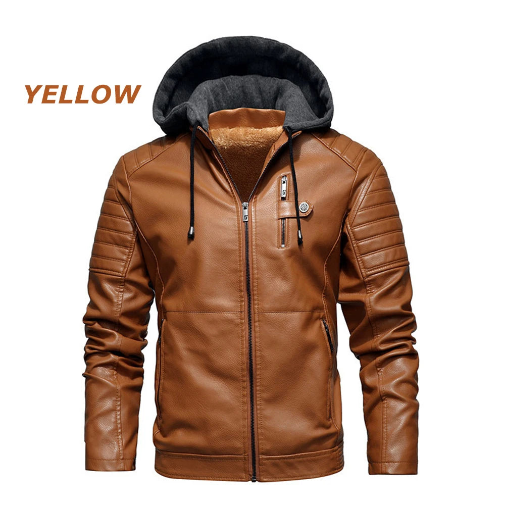 MJMOTO MJ-J1002 Casual Vintage Moto Leather Jacket