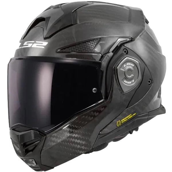 Black motorcycle helmet with a brand logo on a white background