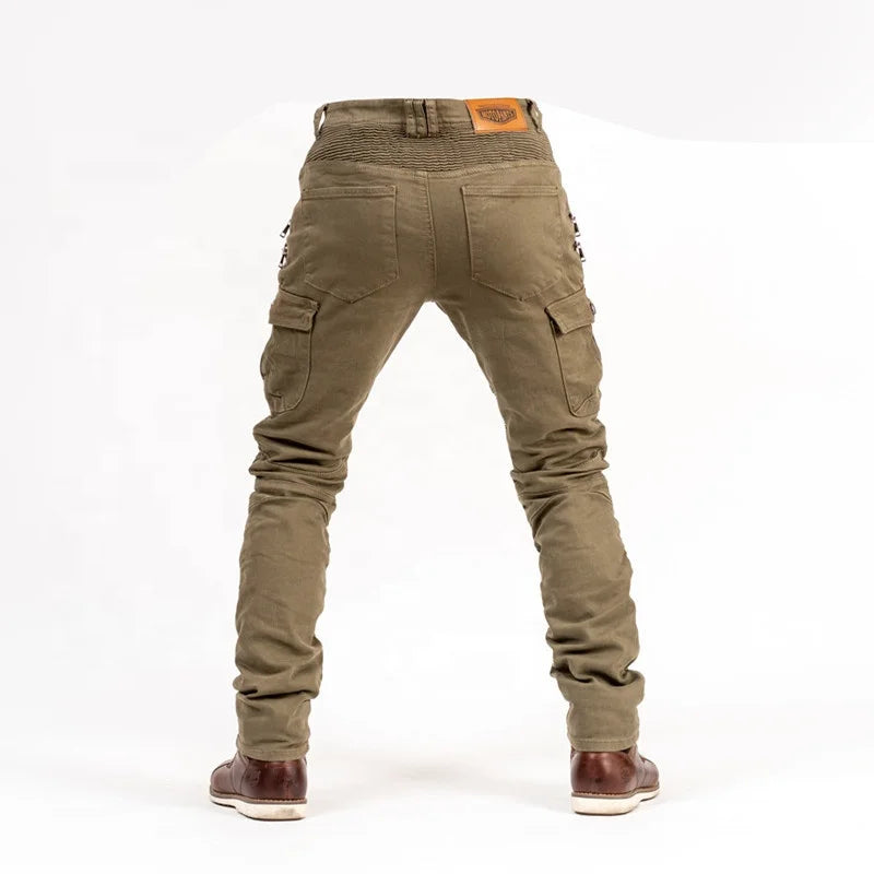Motorcycle Riding Jeans – CE Knee + Hip Protectors Included, Cotton/Nylon, Anti-UV, All-Season