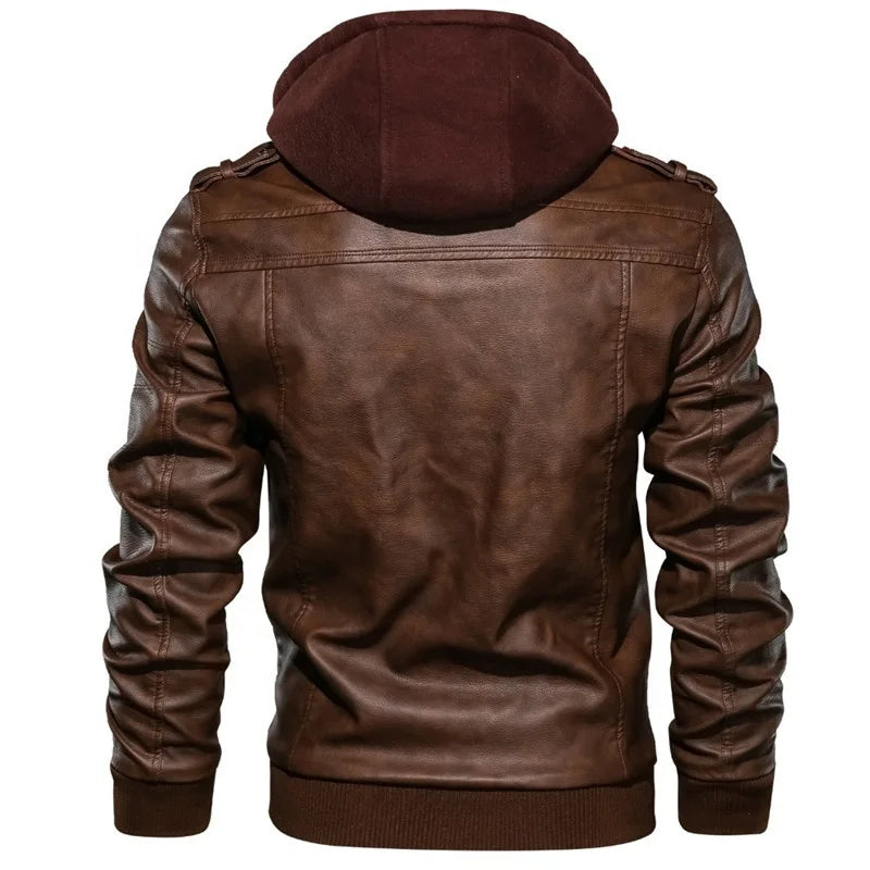 MJMOTO MJ-J2907 Leather Motorcycle Racing Jacket