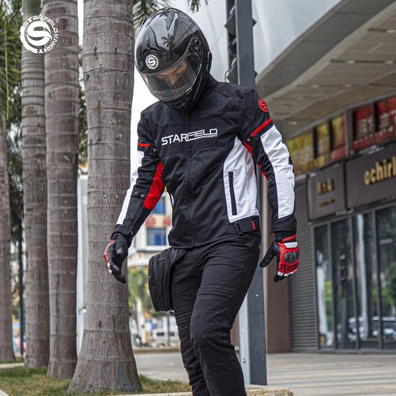 New Moto Riding Coat – Waterproof Motorcycle Jacket with Breathable Mesh &amp; Protective Armor