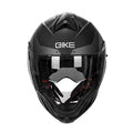 QIKE Dual Visor Full-Face Motorcycle Helmet – ECE + 3C Certified, Aero Spoiler, Anti-Scratch UV Visor