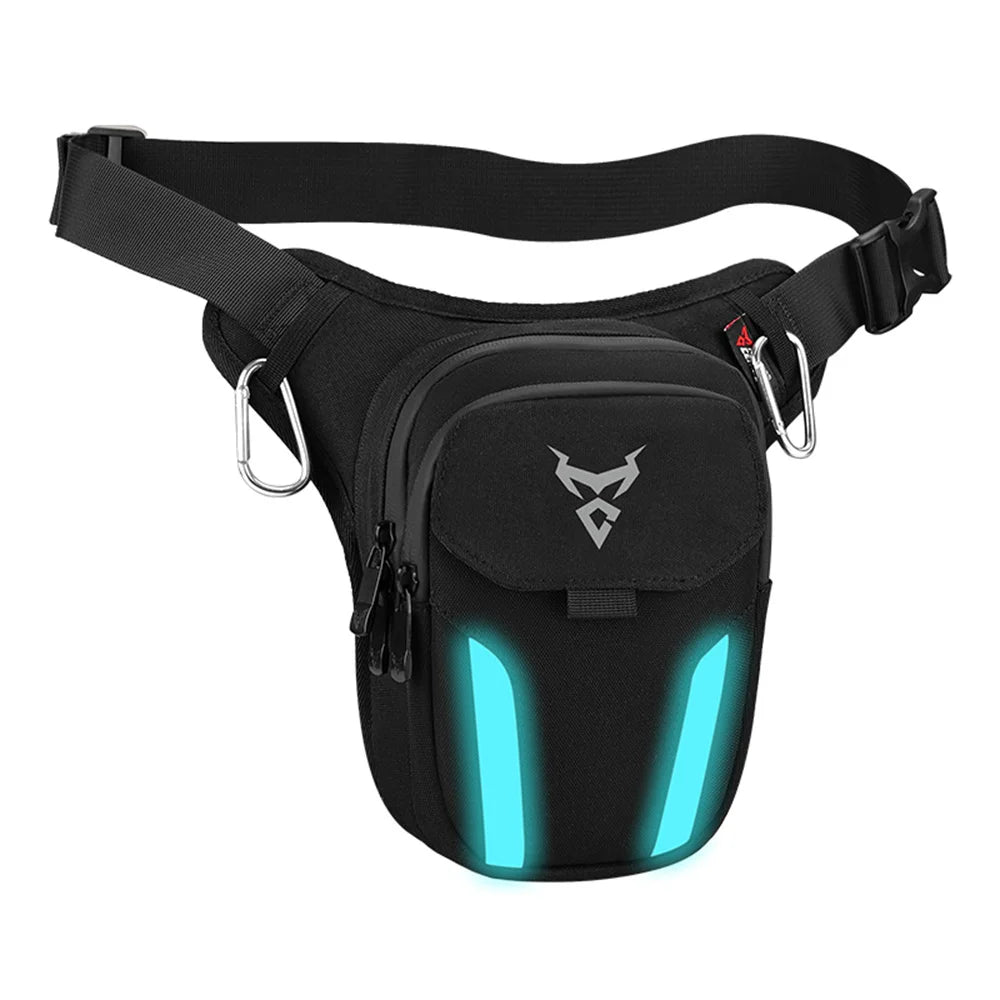 Motocentric Waterproof Motorcycle Drop Leg Bag – LED Riding Waist &amp; Thigh Storage Pack