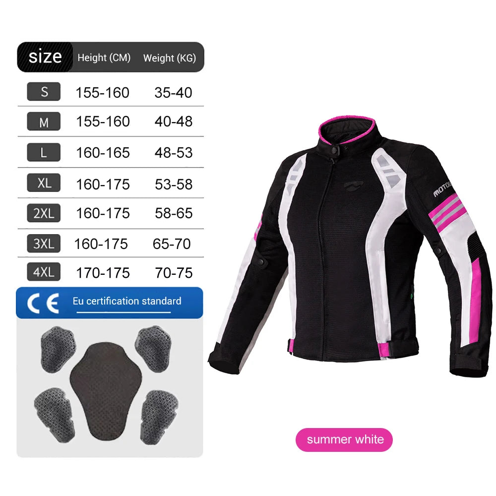 HEROBIKER Women’s Motorcycle Jacket – MDL0517B