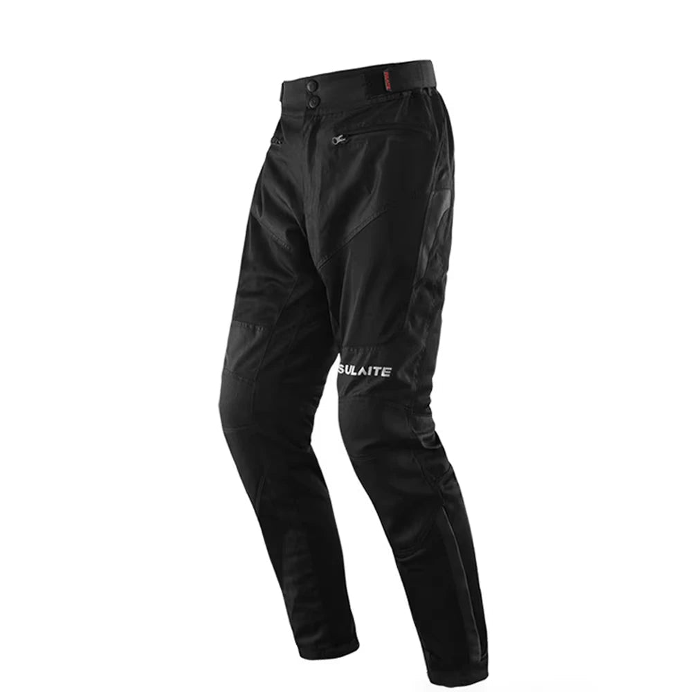 Black pants with Sulaite branding on a white background