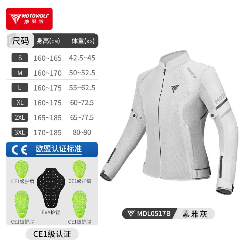 HEROBIKER Women’s Motorcycle Jacket – MDL0517B