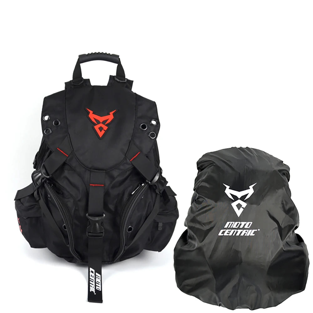MOTOCENTRIC Motorcycle Backpack – Waterproof, High Capacity, Helmet Bag
