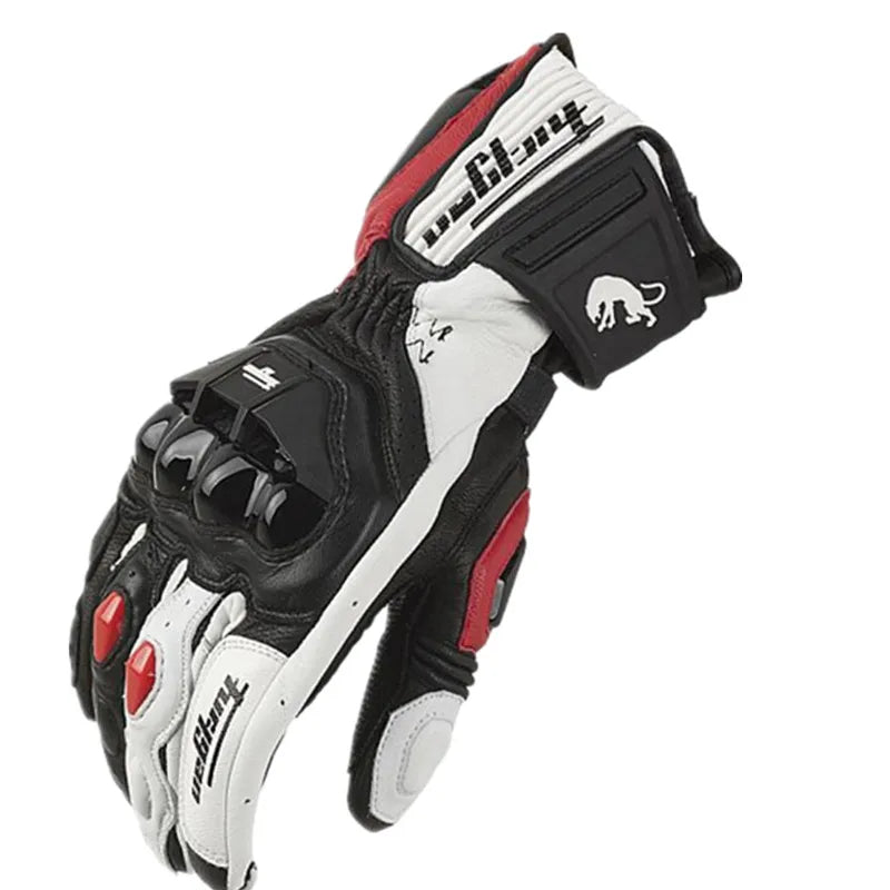 Genuine Leather Full Finger Motorcycle Riding Gloves