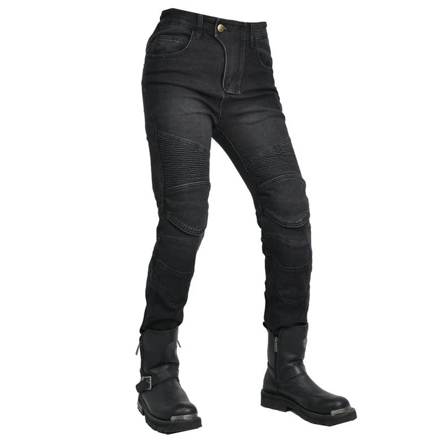 GYMARK Women’s Motorcycle Pants – Protective Moto Jeans with Knee &amp; Hip Pads