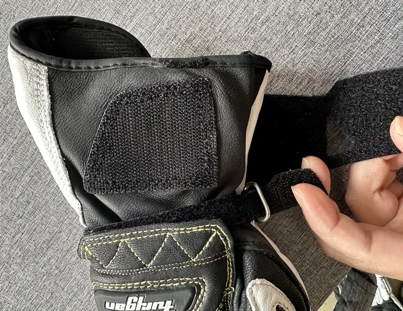 Genuine Leather Full Finger Motorcycle Riding Gloves