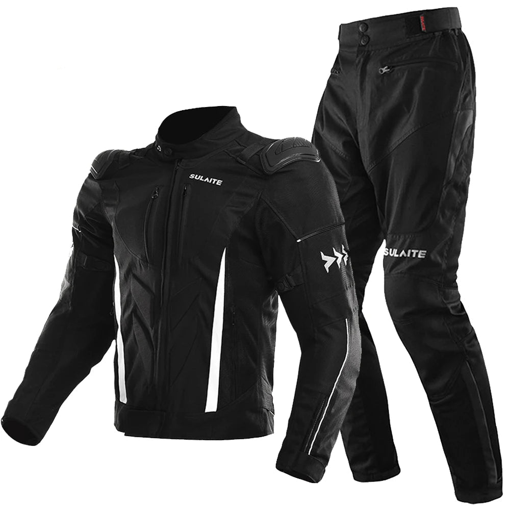 HEROBIKER Motorcycle Jacket &amp; Pants Set – CE-Certified Armor, 600D Oxford, TPU + EVA Protection, Mesh Ventilation