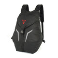 MOTOCENTRIC Motorcycle Helmet Backpack – Water-Repellent Oxford, Ventilated Back Panel, Chest + Waist Straps, Reflective
